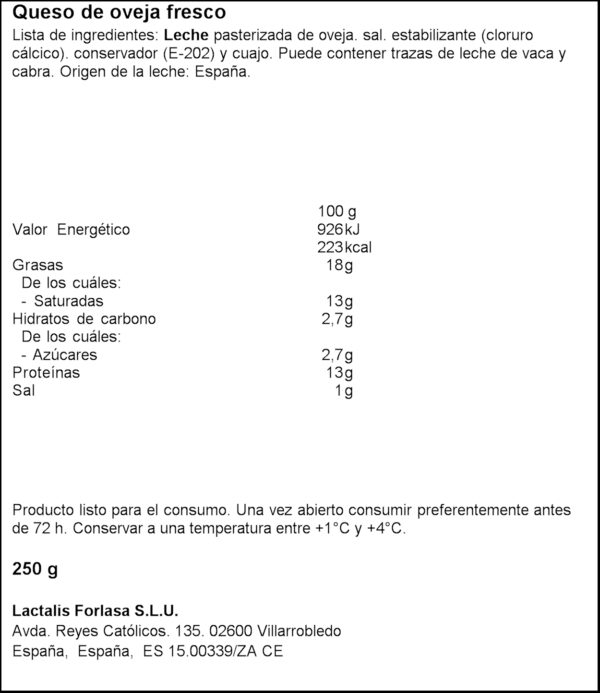 FLOR ESGUEVA FORMATGE FRESC 250GR