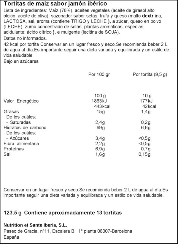 BICENTURY TORTITAS BLAT MORO GUST PERNIL 123,5GR