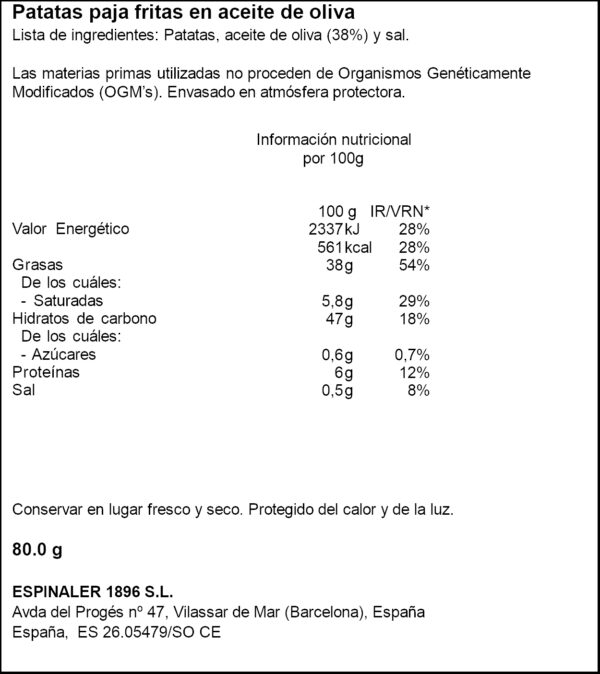 ESPINALER PATATES PALLA 80G