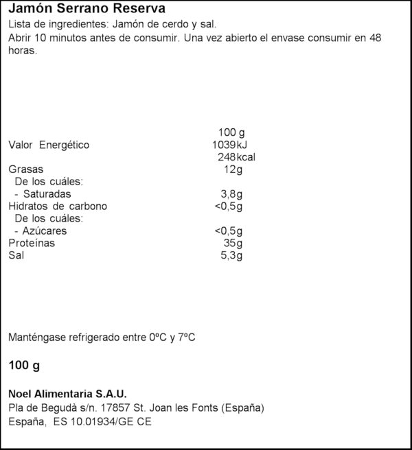 NOEL DELICIES PERNIL 100GR