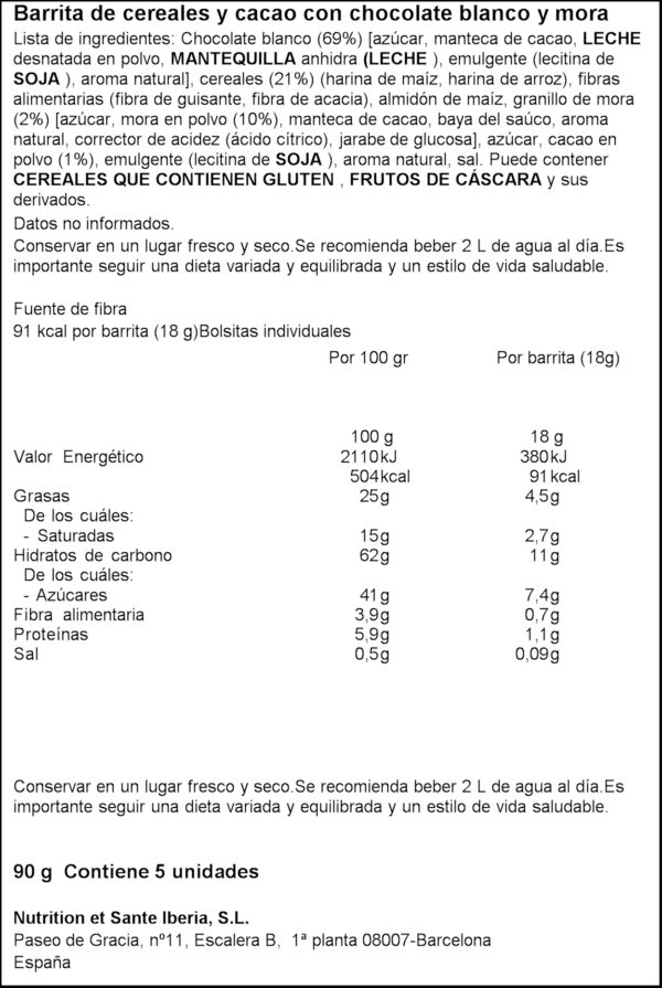 BICENTURY BARRETA X/B FRUITS VERMELLS 90G