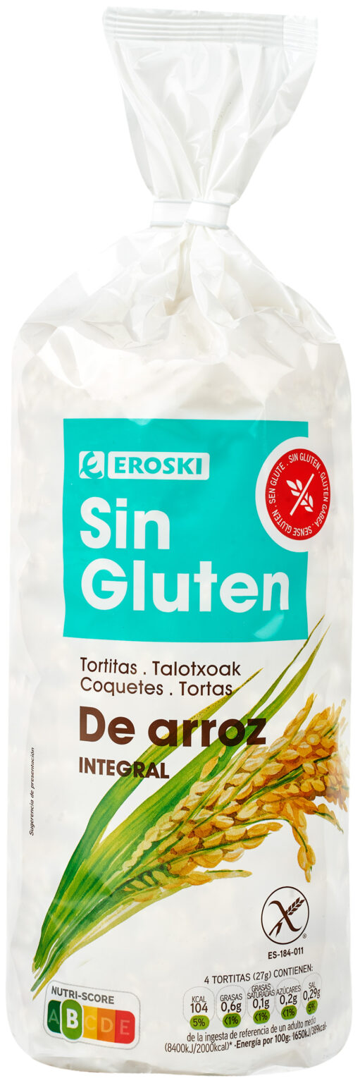 EROSKI GALETES ARROS S/GLUTEN 130GR