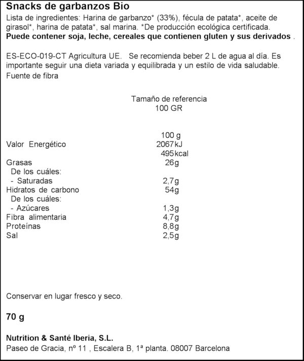 GERBLE BIO XIPS CIGRONS 70GR