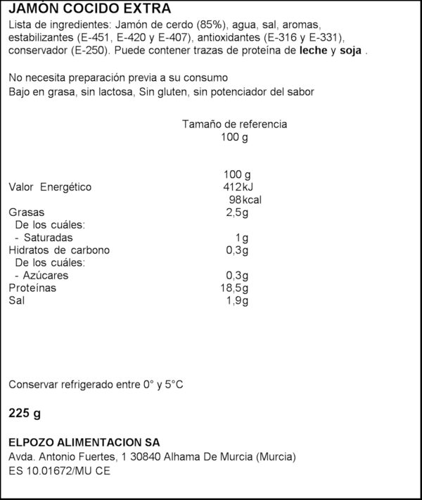 EL POZO PERNIL CUIT EXTRA 200GR