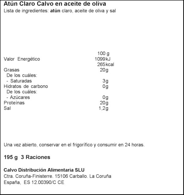 CALVO TONYINA CLARO O.OLIVA3 X65GR VFA