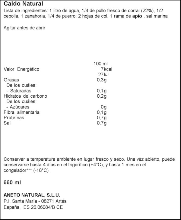 ANETO CALDO DE POLLO 2X330ML