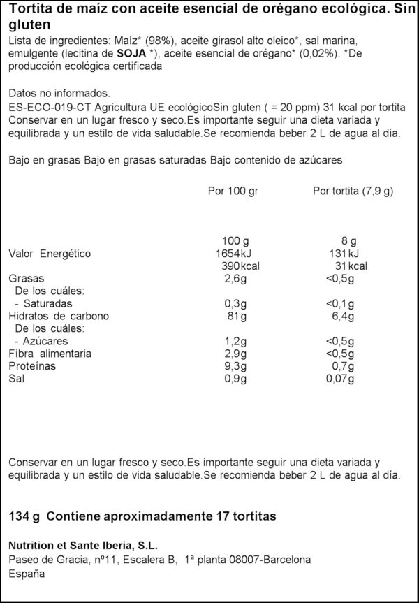 BICENTURY TORT.BIO BLAT DE MORO ORENGA 134G