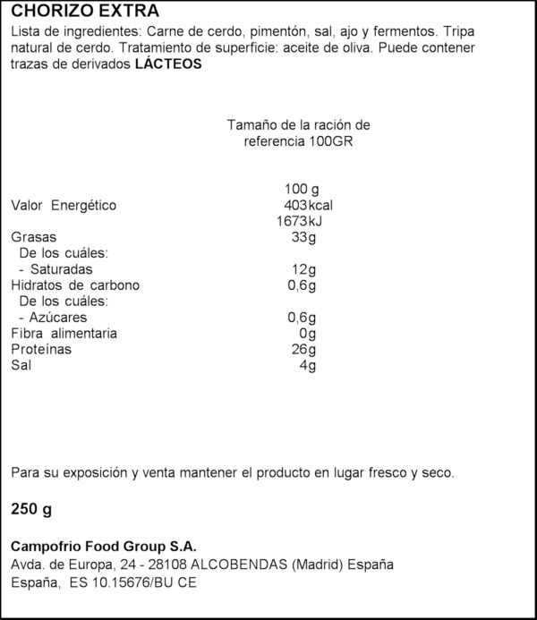 REVILLA XORIÇO PUEBLO PICANT 250GR