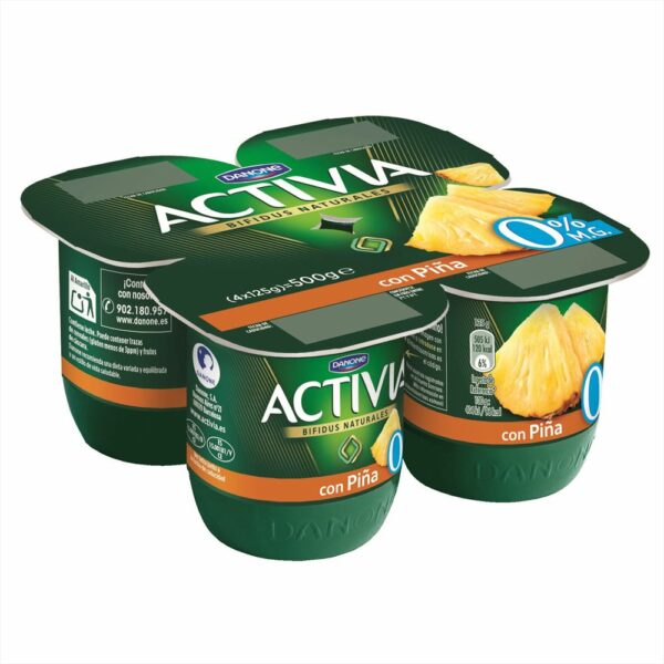 ACTIVIA IOGURT BIFIDUS 0%MG PINYA 4X125GR