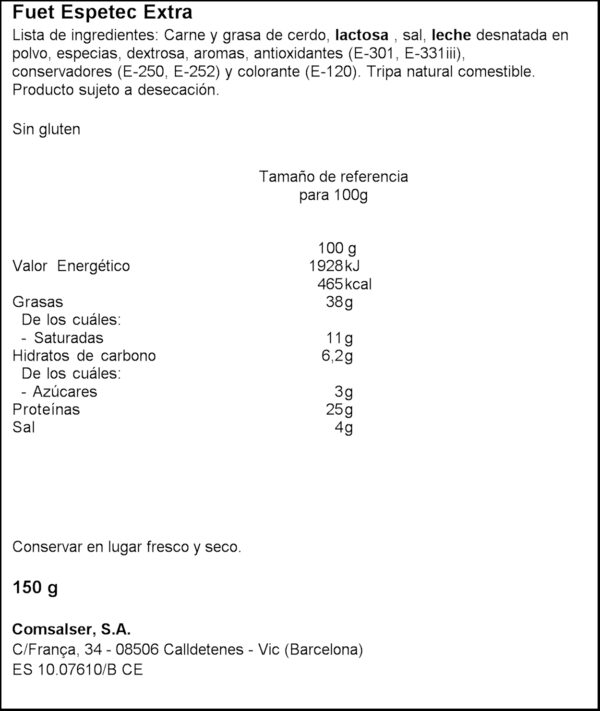 AVI SERRA ESPETEC EXTRA 150GR