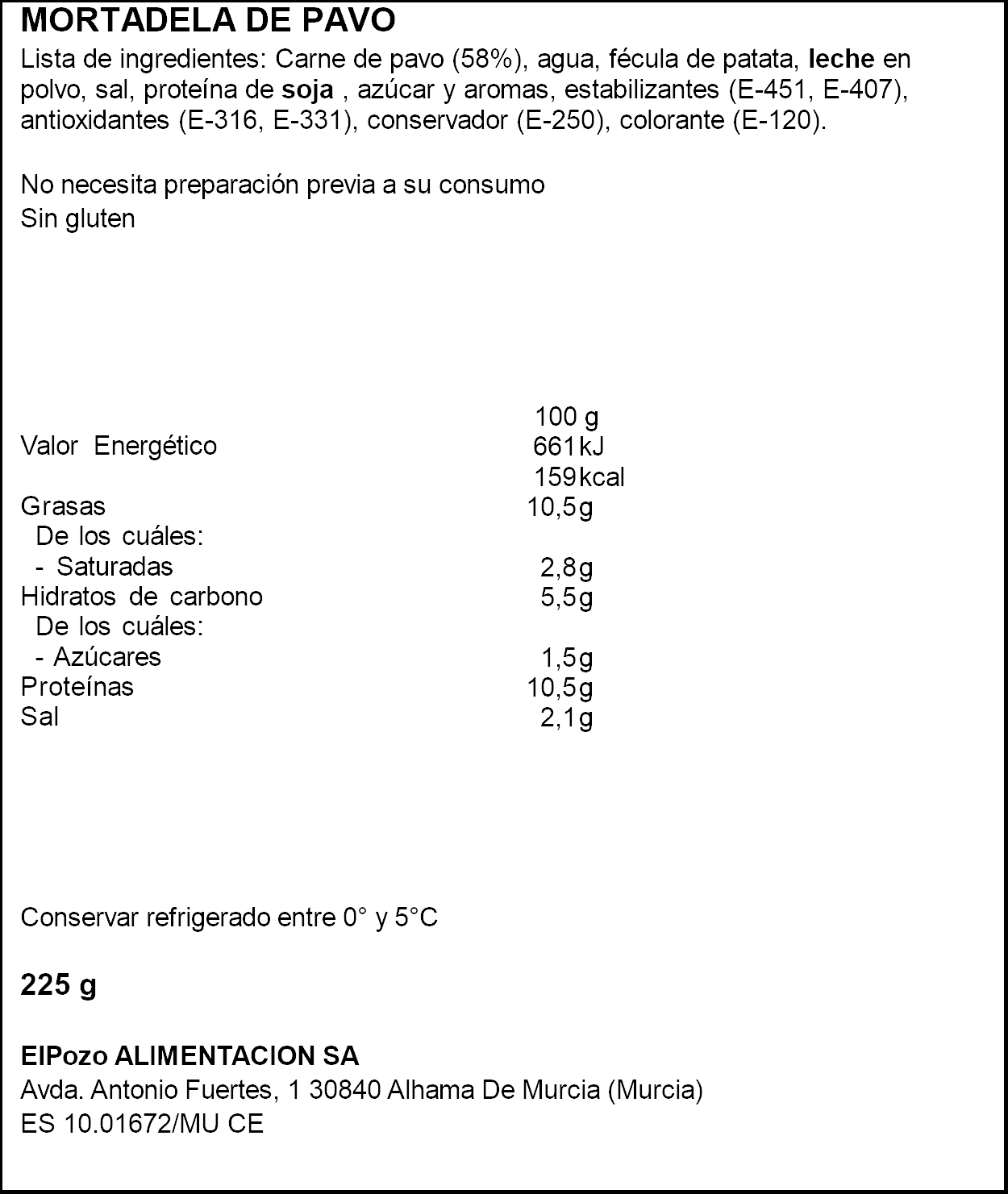 EL POZO TRANXES MORTADEL.LA DE GALL DINDI 250GR