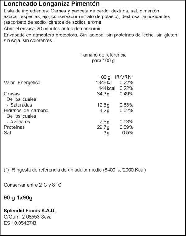 CAN DURAN LLONGANISSA AMB PEBRE VERMELL 90GR