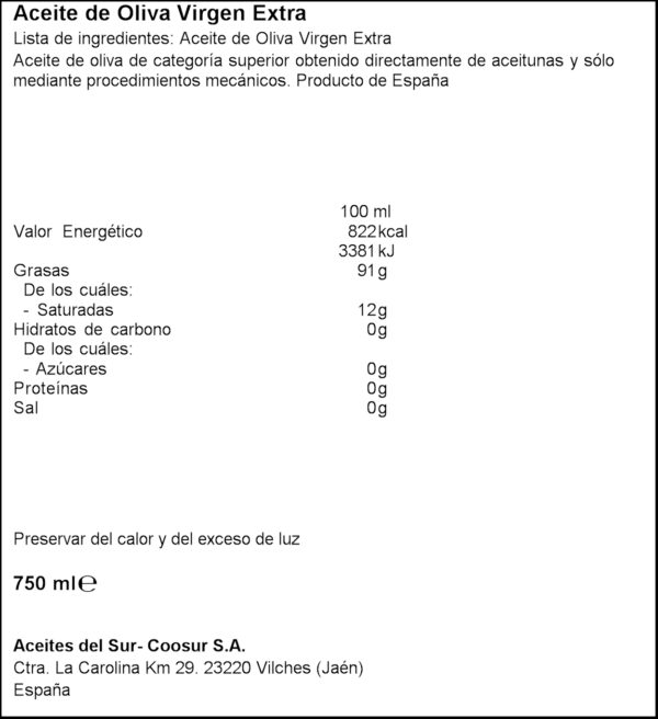 LA ESPAÑOLA OLI VERGE EXTRA 75CL.