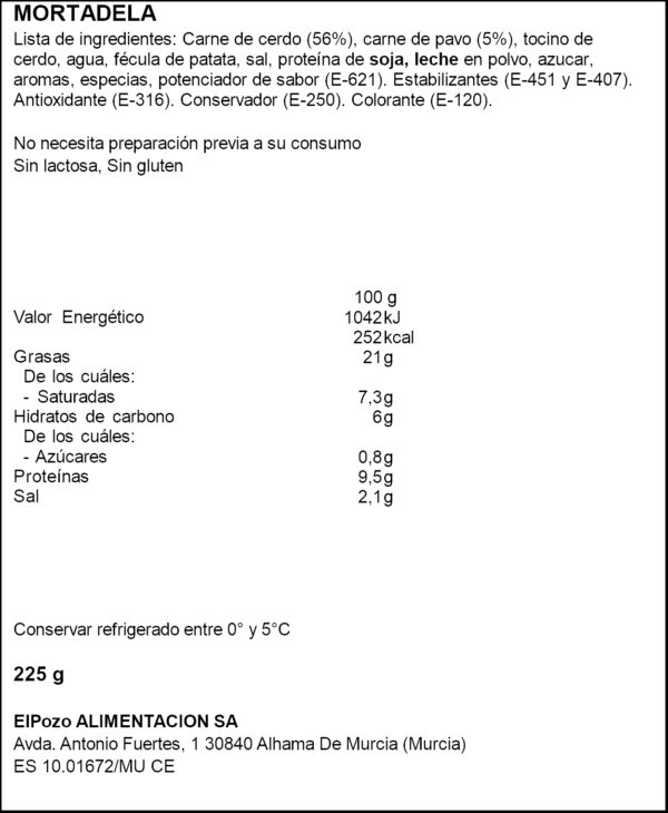 EL POZO MORTADEL·LA SICILIANA 270GR