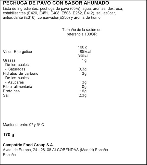 CAMPOFRIO PIT DE GALL DINDI BRASEJAT 170GR