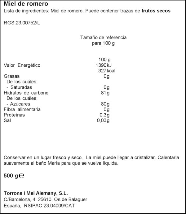 ALEMANY MEL ROMANI 500GR