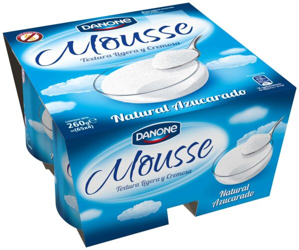 DANONE MOUSSE NATURAL ENSUCRADA 4X65GR