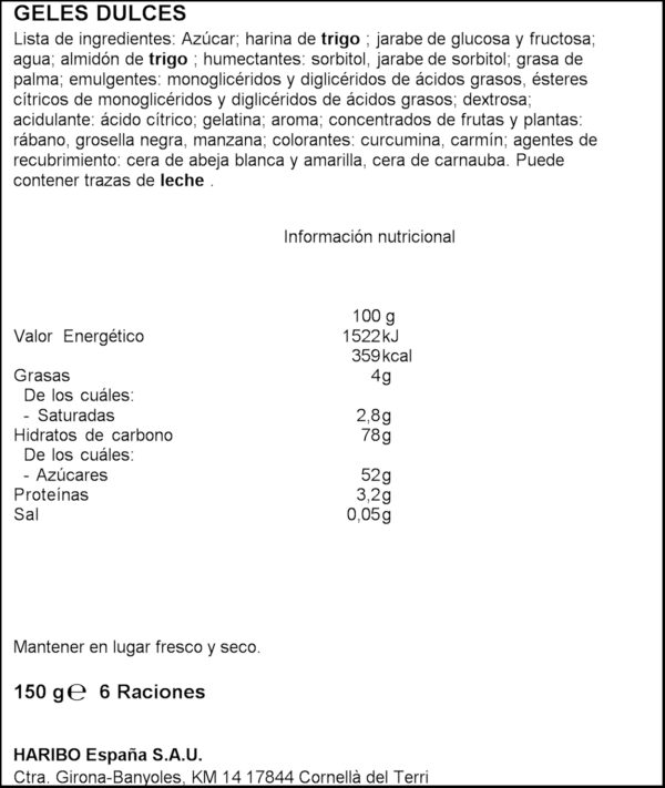 HARIBO FAVORITS MIX 150GR