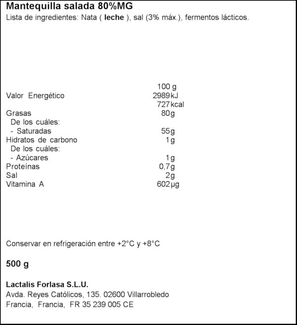 PRESIDENT MANTEGA DEMI-SEL 500GR