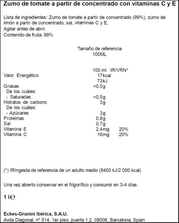 GRANINI SUC DE TOMAQUET 1L