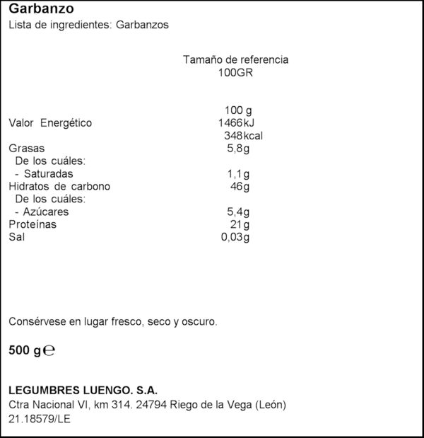 LUENGO CIGONS 500GR