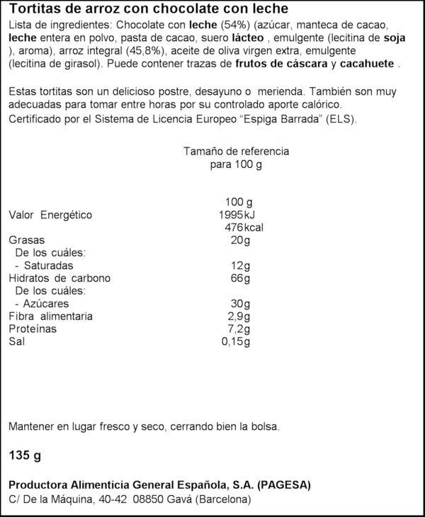 DIET RADISSON GALETES ARROS XOCO/LLET 135GR