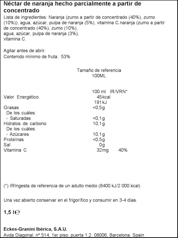 GRANINI TARONJA 1,5L