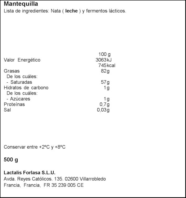 PRESIDENT MANTEGA RULO 500GR