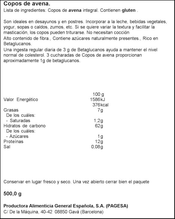 DIET RADISSON CEREALS DE CIVADA 500G