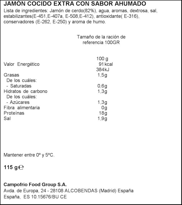 CAMPOFRIO PERNIL CUIT BRASSEJAT 115GR