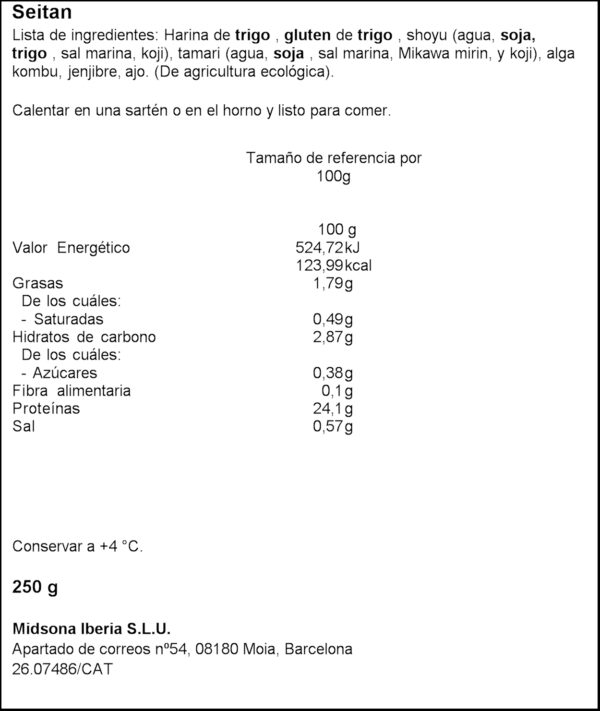 TOKI SEITAN FRESC 250GR