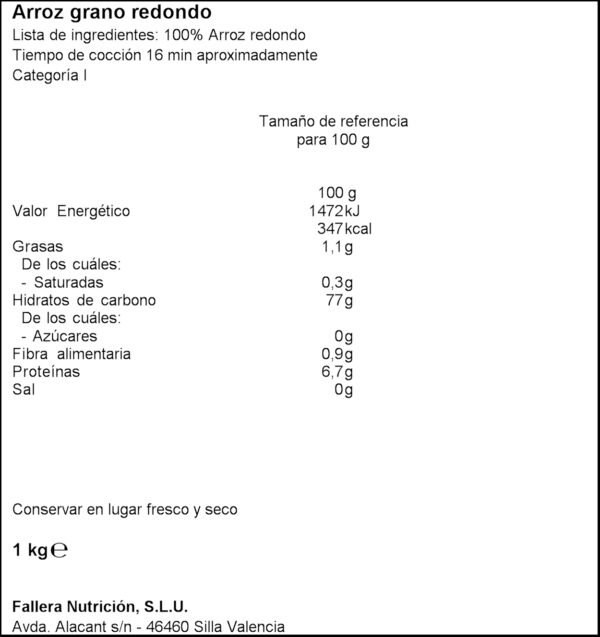 LA FALLERA ARROS EXTRA 1KG