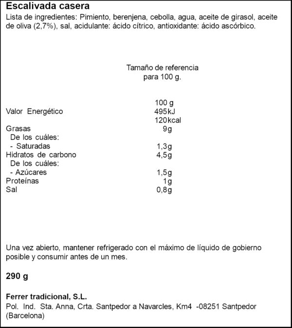 FERRER ESCALIVADA CASOLANA 314ML