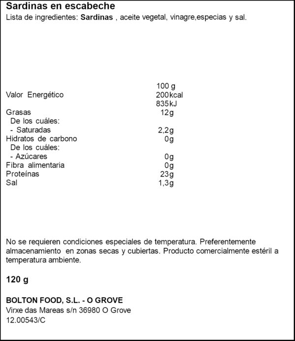 CUCA SARDINA EN ESCABETX 120G