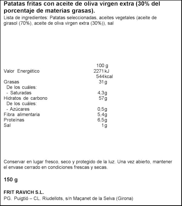 FRIT RAVICH PATATES PALLA 160GR