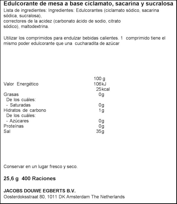 NATREEN EDULCORANT CLASSIC X400 COMPRIMITS