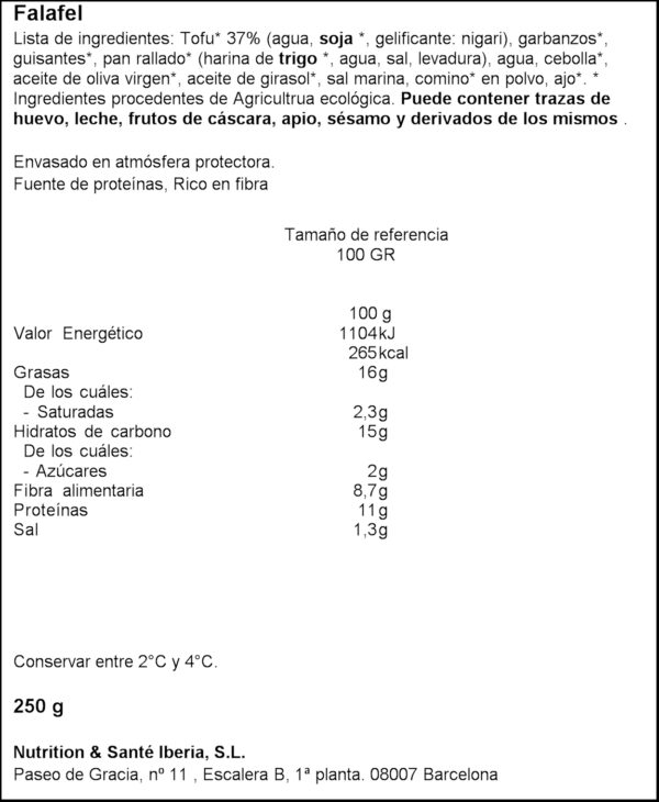 CEREAL BIO FALAFEL 250GR