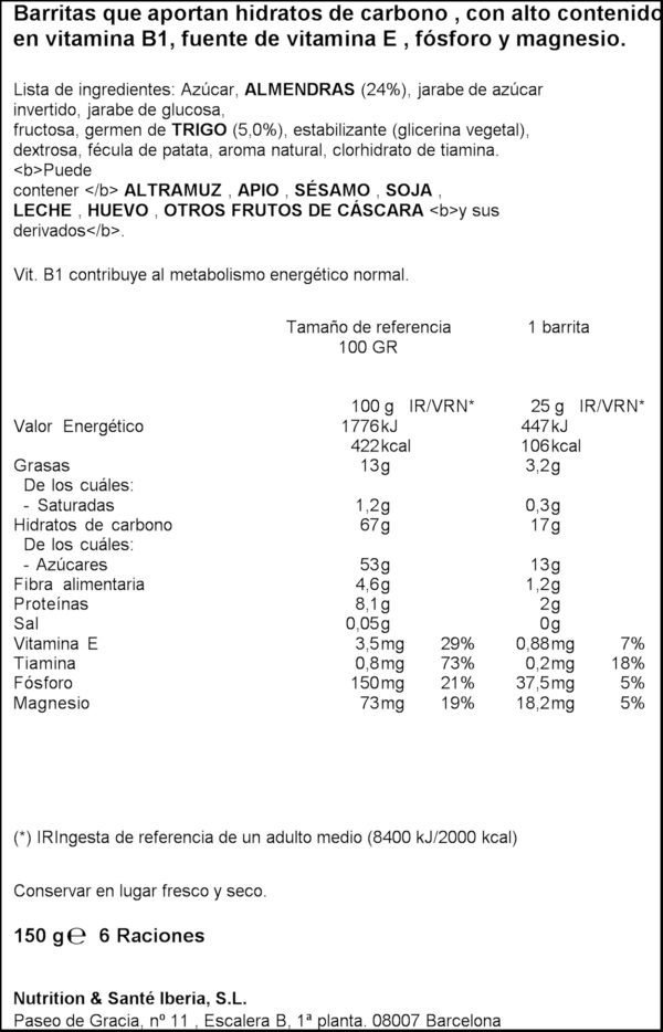 ISOSTAR BARRETES HIGH ENERGY AMETLLES 150GR.