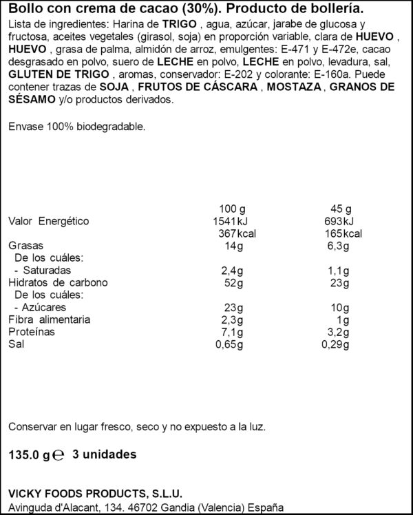 DULCESOL PANDORINOS CACAO