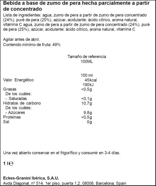 GRANINI SUC PERA 1L