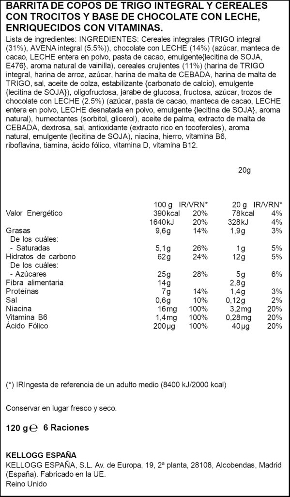 KELLOGG´S BARRETA XOCO LLET X6