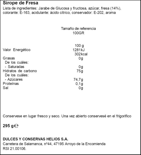 HELIOS XAROP MADUIXA 295GR