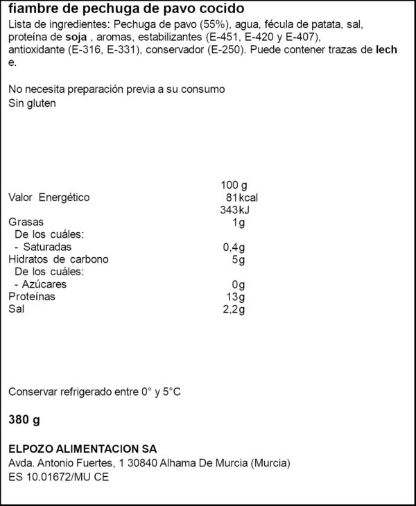 ELPOZO PIT DE GALL DINDI 420GR