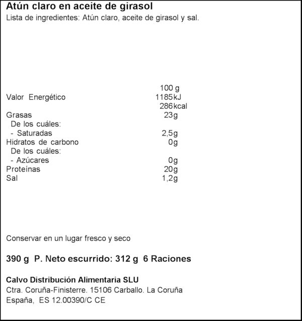 CALVO TONYINA CLAR GIRASOL 6X65