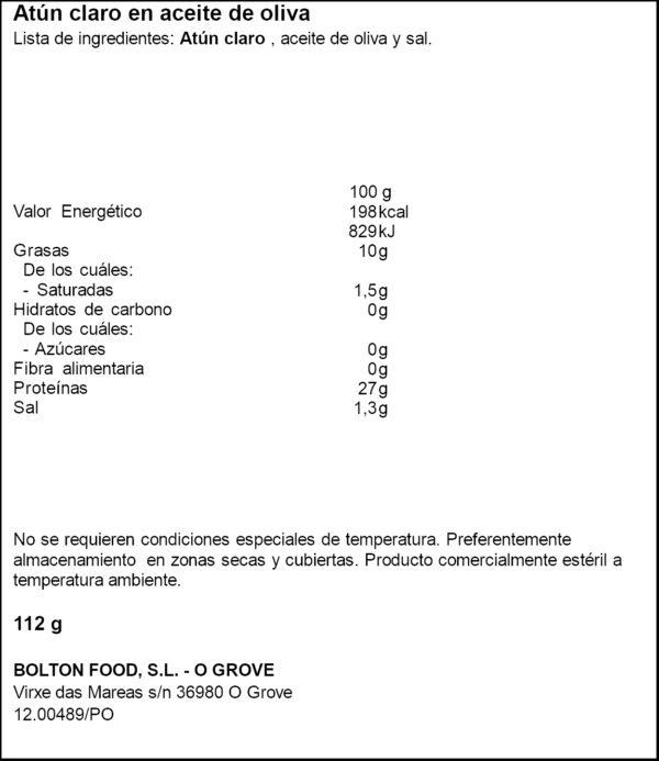 CUCA TONYINA CLARA EN OLI D'OLIVA 112GR