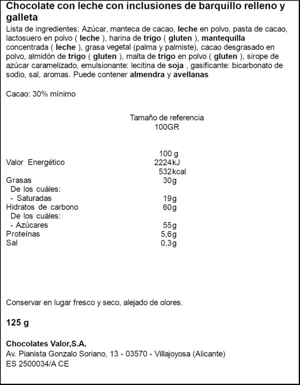 HUESITOS XOCOLATA A/LLET 125GR