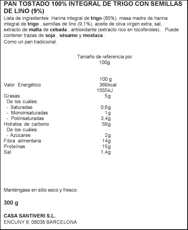 SANTEVERI PA A/ LINO DENTRIN 300GR