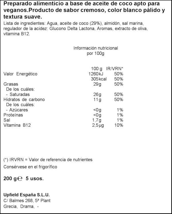 VIOLIFE FORMATGE VEGÀ ESTIL GREC 200GR