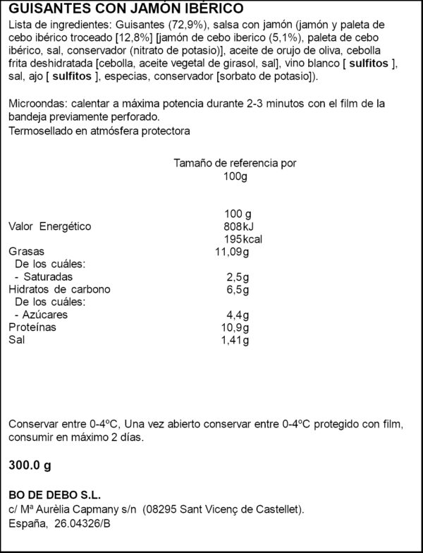 BO DE DEBO PESOLS SALTEJATS 300GR