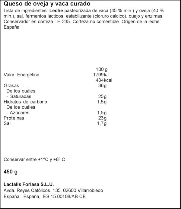 GRAN CAPITAN FORMATGE CURAT 450GR